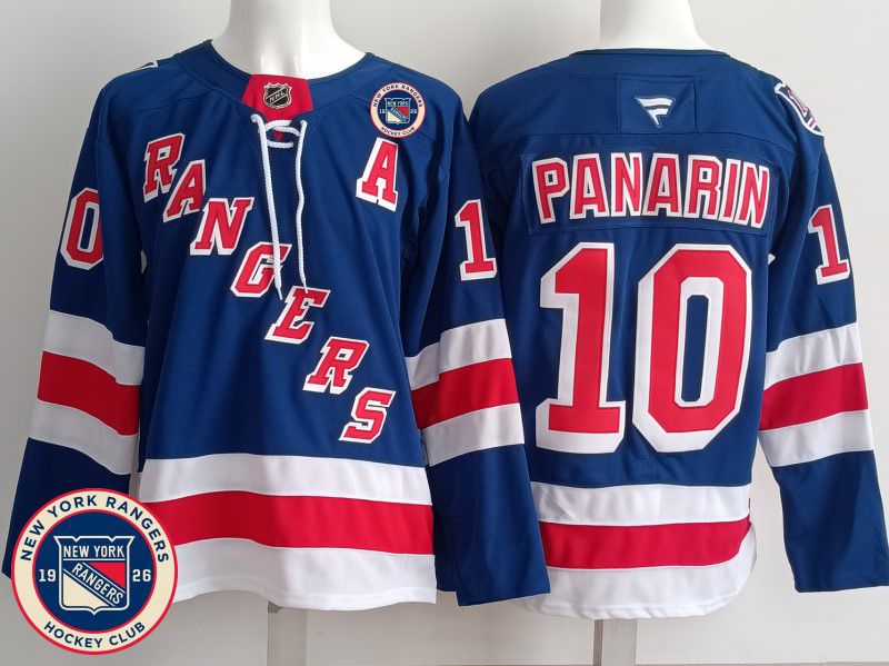 Men New York Rangers #10 Panarin Blue 2025 Fanatics Home Premium NHL Jersey style 3
